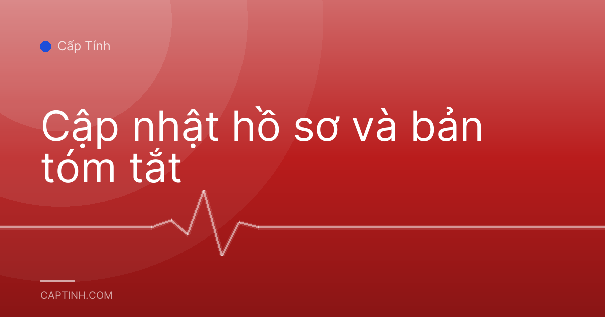 Cập nhật hồ sơ và bản tóm tắt