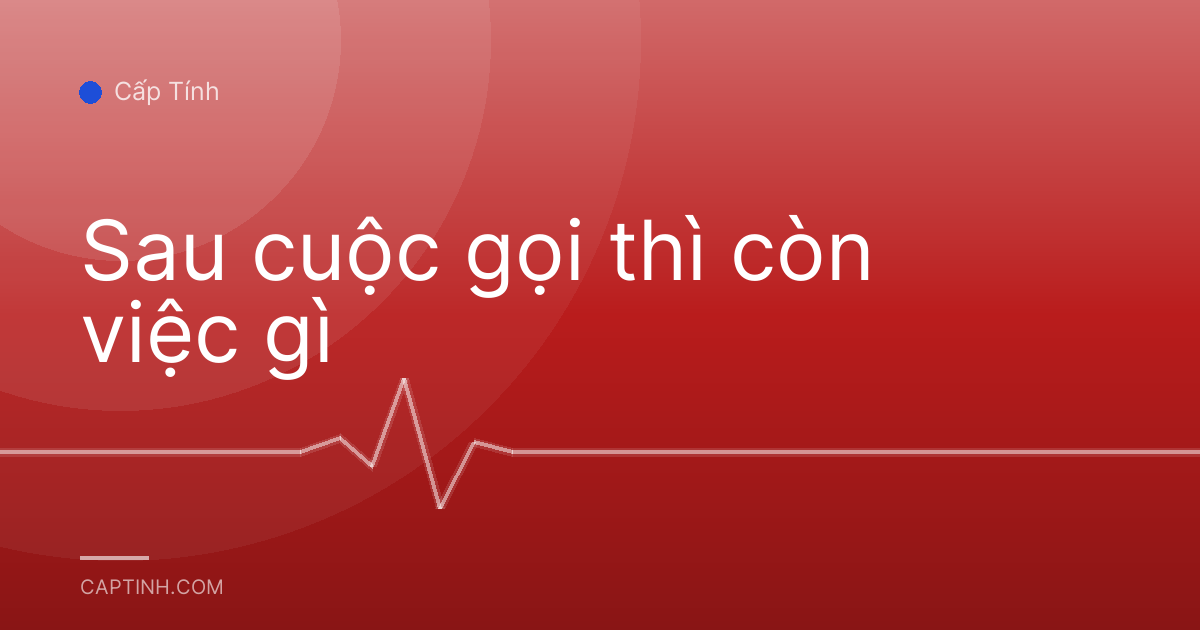 Sau cuộc gọi thì còn việc gì